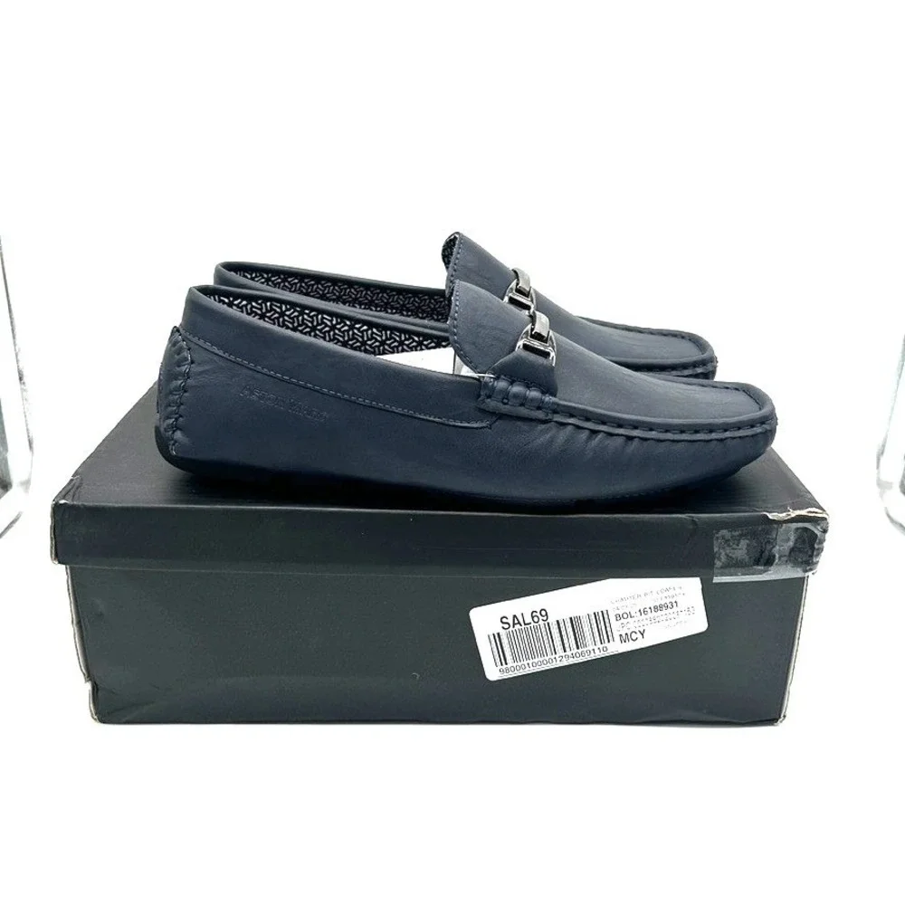 Aston‎ Marc Shoes Men's Size 8M Charter Bit Loafers Navy Open Box